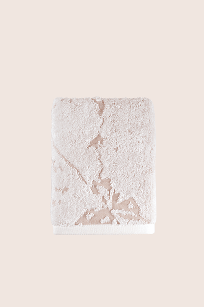 Marble %100 Pamuk Jakarlı El Havlusu 50x90cm Krem