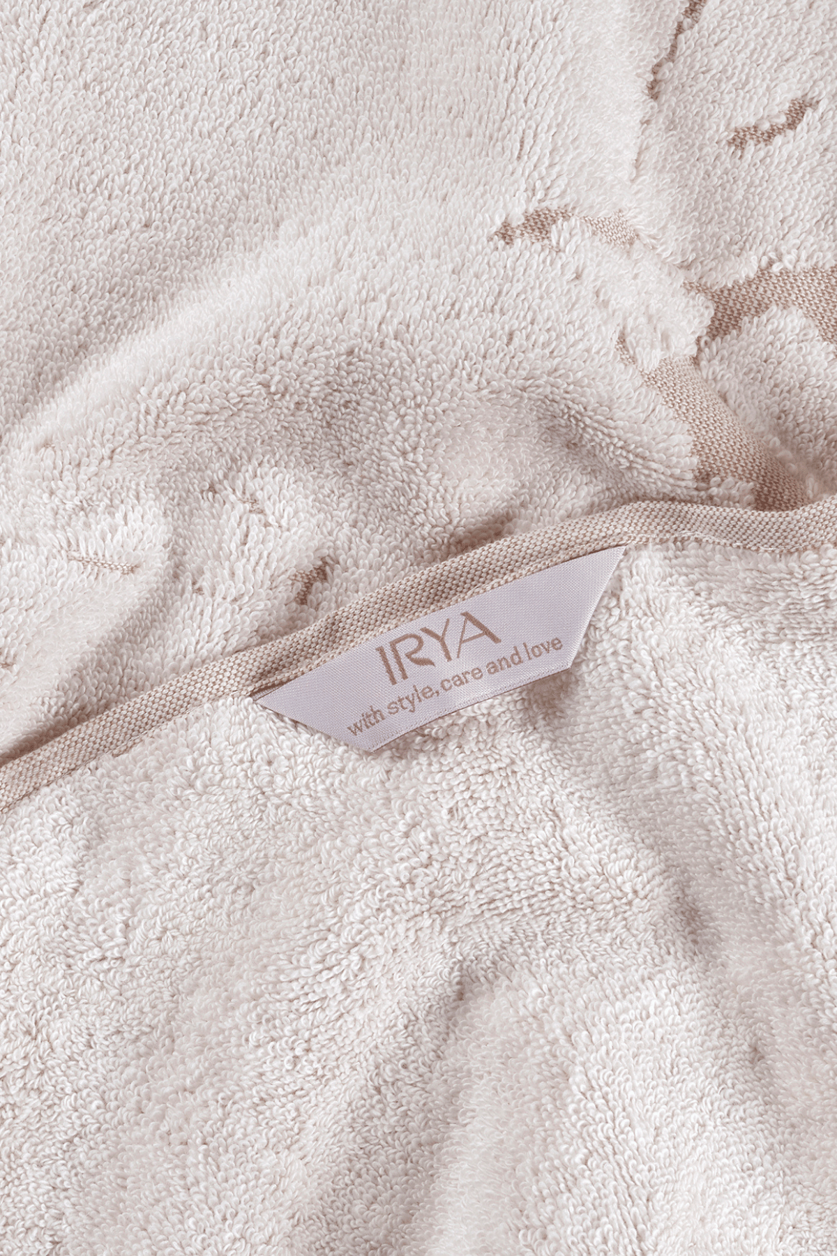 Marble %100 Pamuk Jakarlı Büyük Banyo Havlusu 90x150 cm Krem