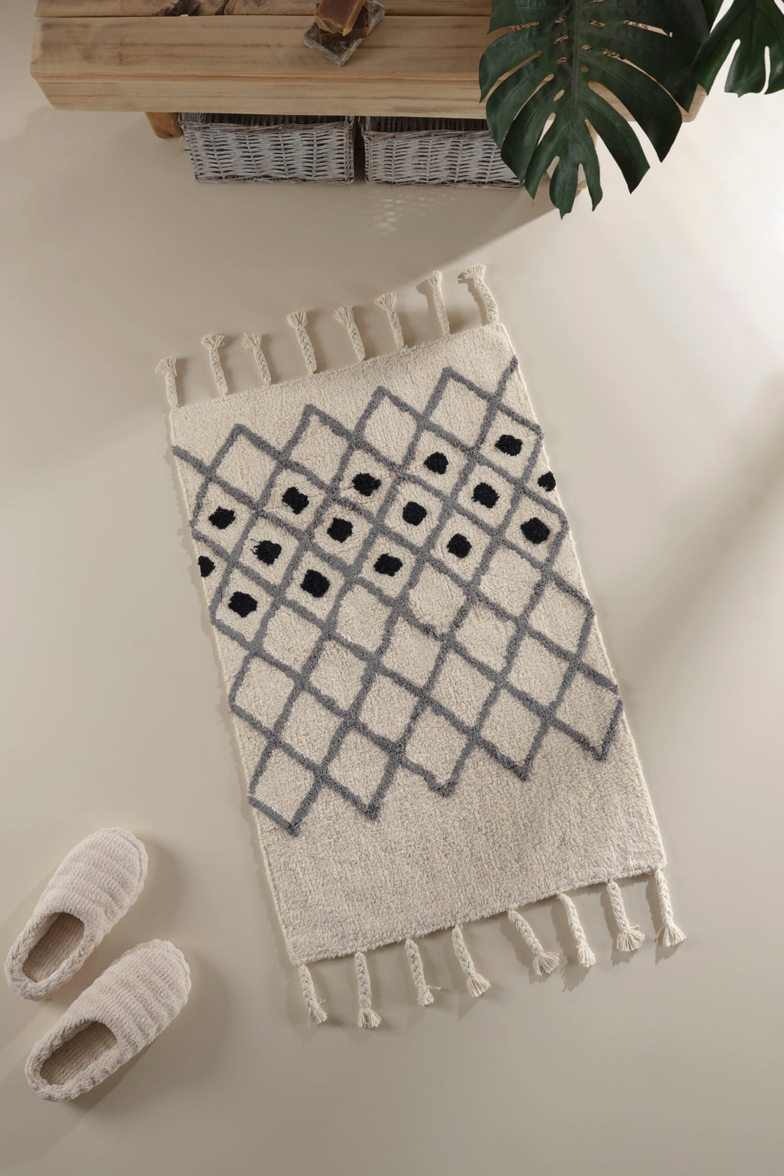 Neveda Single Bath Mat 100% Cotton 60x90 Grey