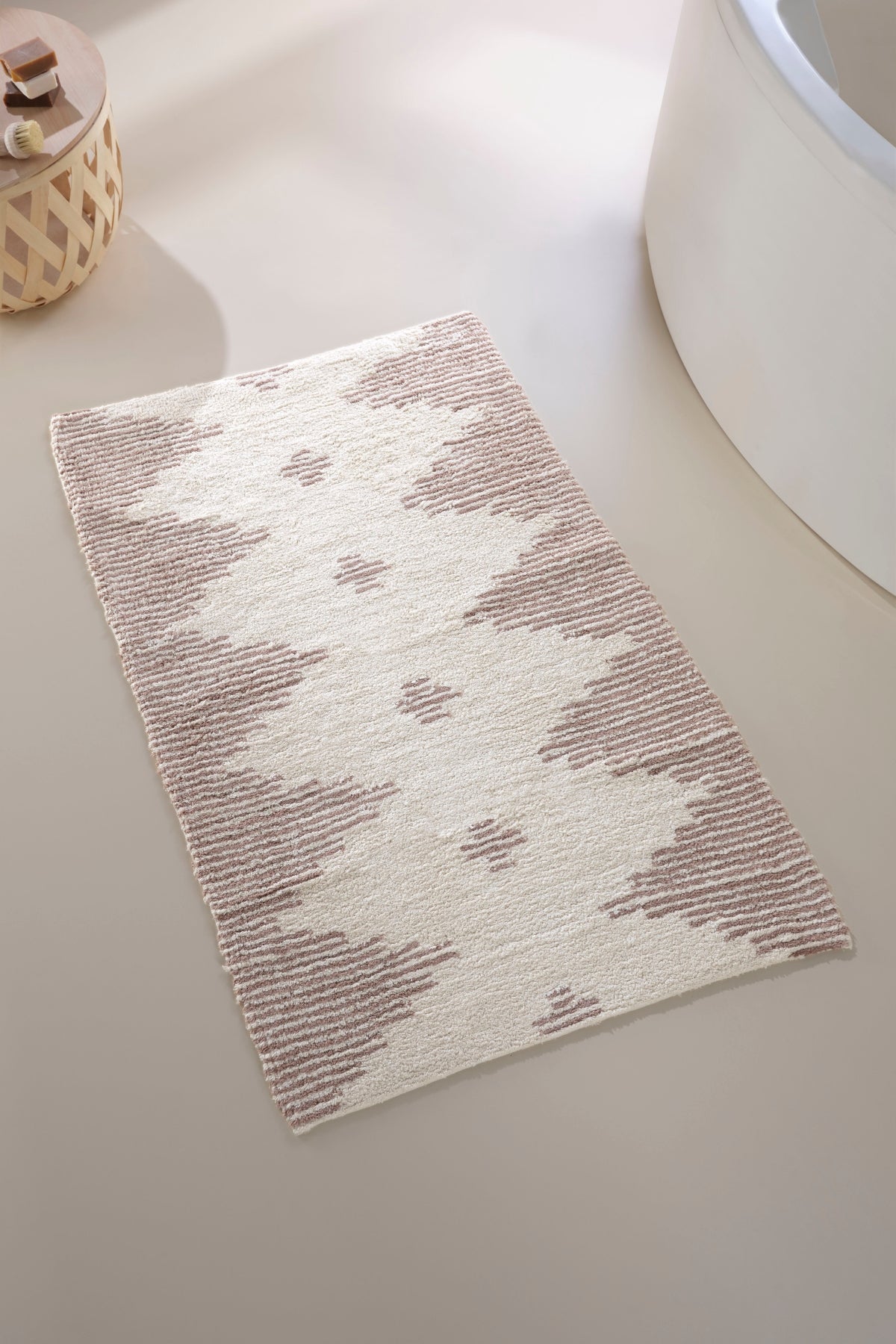 Mistic Tekli Banyo Paspası %100 Pamuk 70x110 Kahverengi