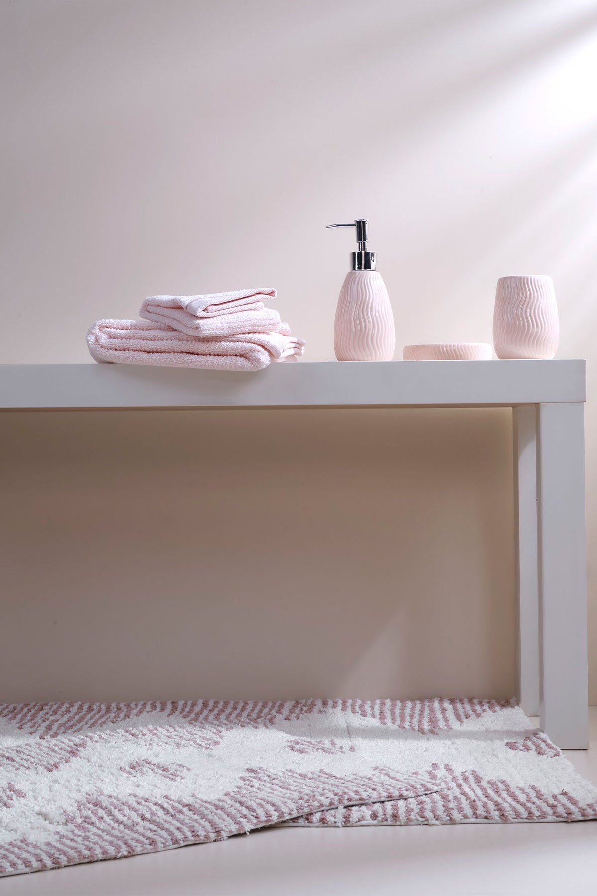 Mistic Tekli Banyo Paspası %100 Pamuk 70x110 Pembe