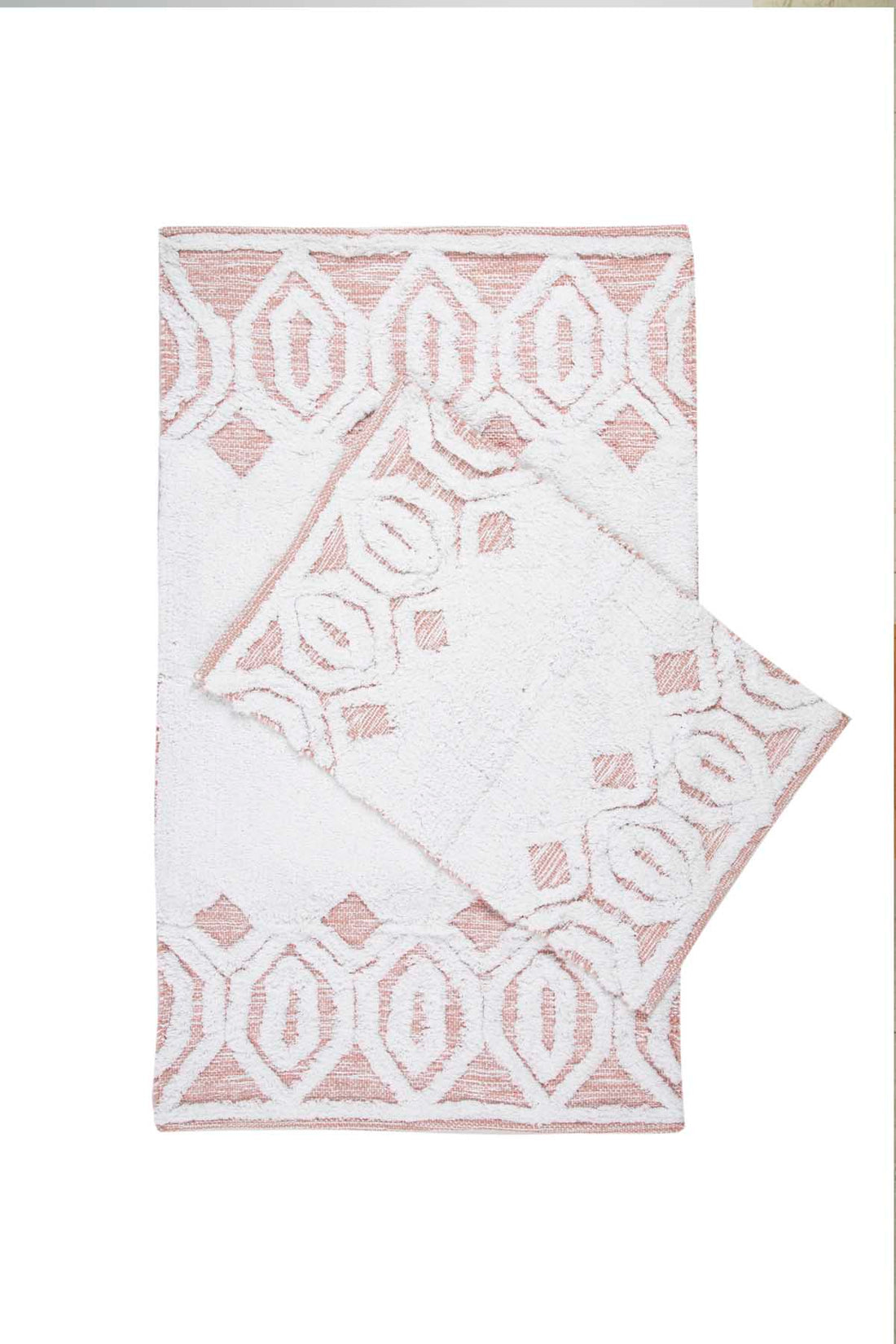 Sherry 2’li Takım Banyo Paspası %100 Pamuk 40x60 + 60x90 Pembe