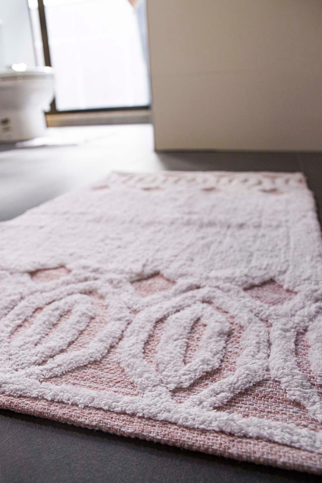 Sherry Tekli Banyo Paspası %100 Pamuk 70x110 Pembe