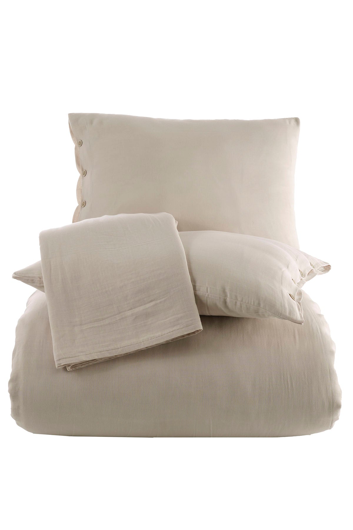 Marla 5 Parça Çift Kişilik Müslin Nevresim Takımı Bej