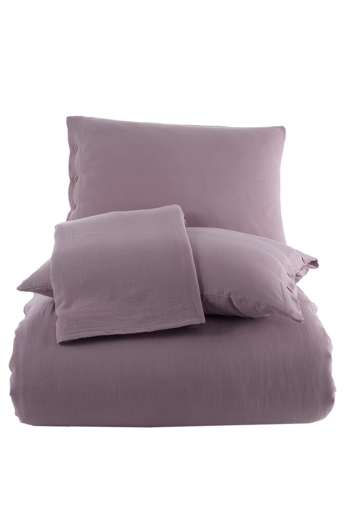 Marla 5 Parça Çift Kişilik Müslin Nevresim Takımı Lila