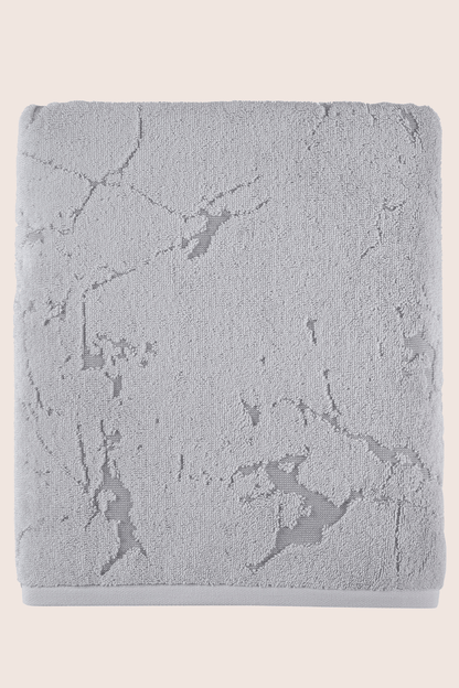 Marble 100% Cotton Jacquard Large Bath Towel 90x150 cm Grey