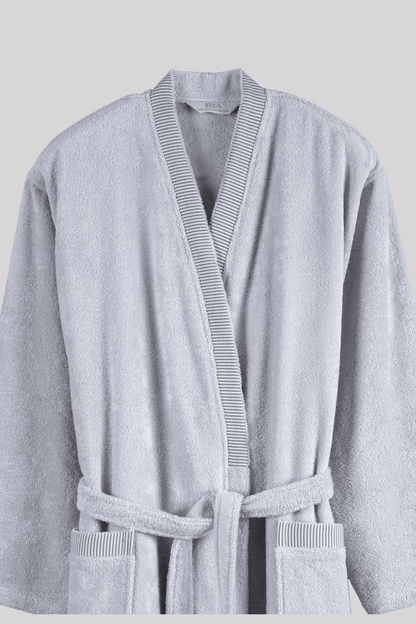 Marble %100 Pamuk Kadın Bornoz Gri