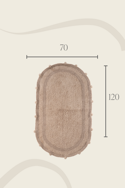 Lampetie | Eris Tekli Banyo Paspası 70x120 Kahvarengi