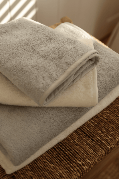 Sedef Bambu Banyo Havlusu 70x140 cm Ekru