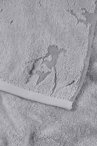 Marble %100 Pamuk Jakarlı El Havlusu 50x90 cm Gri