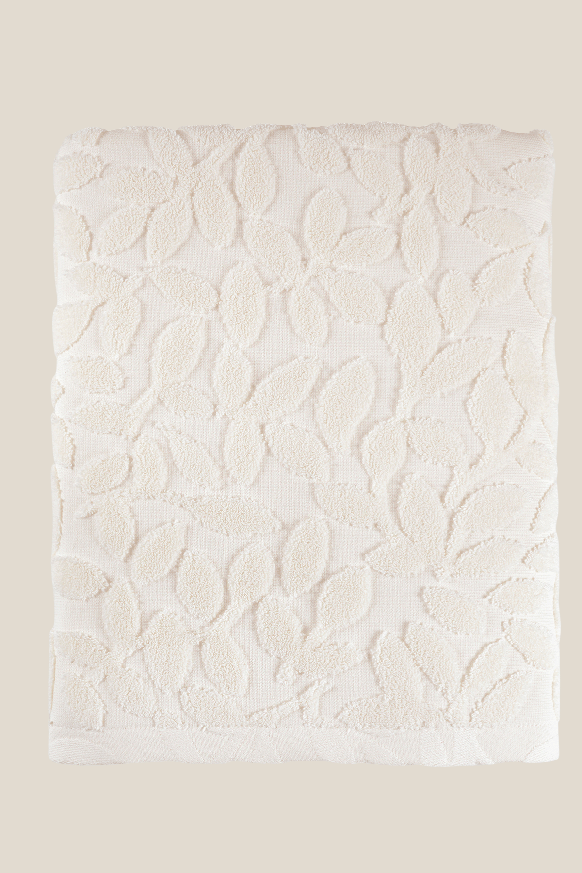 Allesi %100 Pamuk Büyük Banyo Havlusu 90x150 cm Ekru