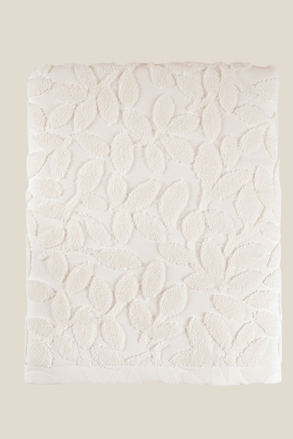 Allesi %100 Pamuk Büyük Banyo Havlusu 90x150 cm Ekru