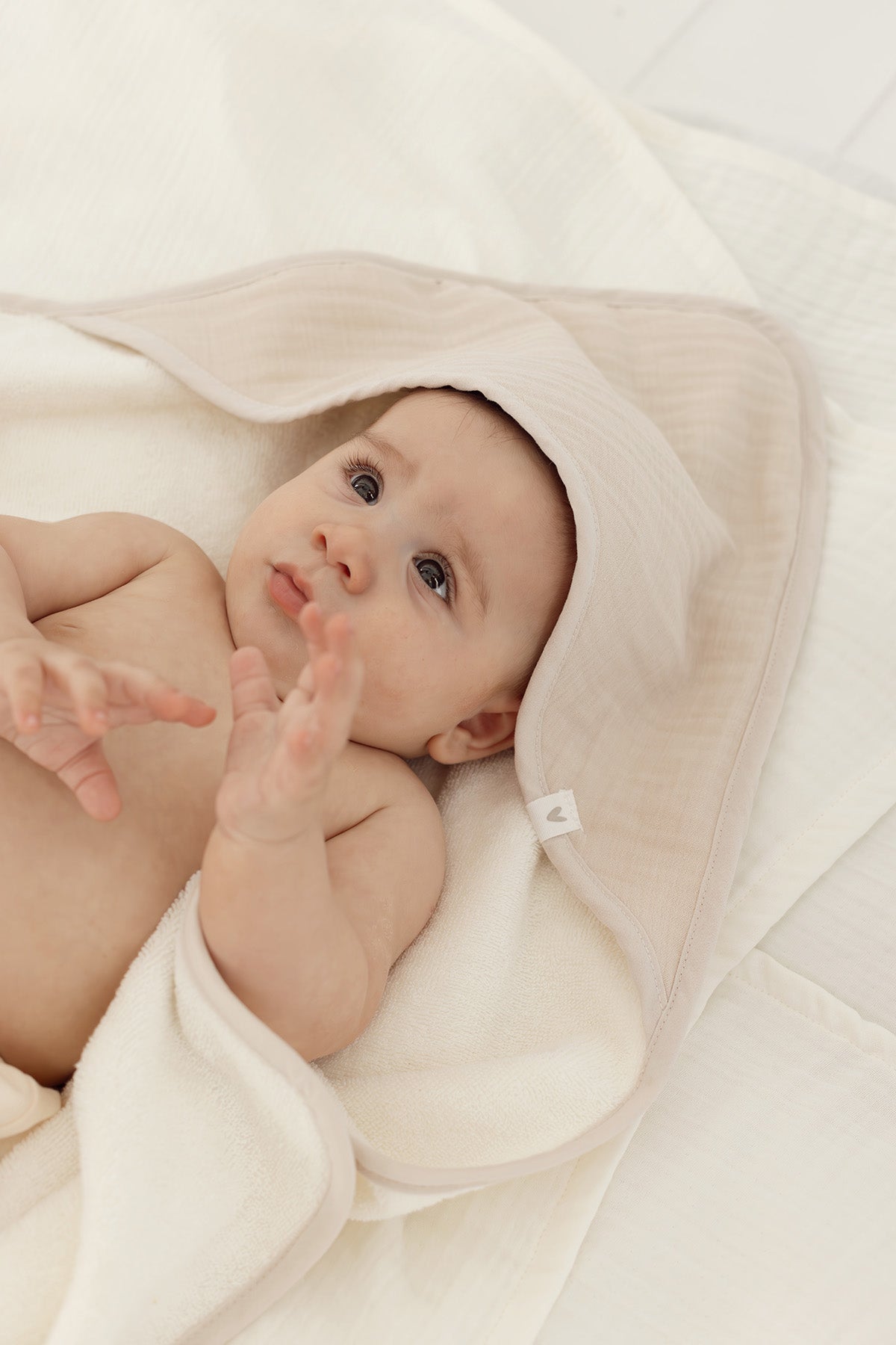 Joy of Colors Organic Cotton Muslin Baby Swaddle Beige 75x75