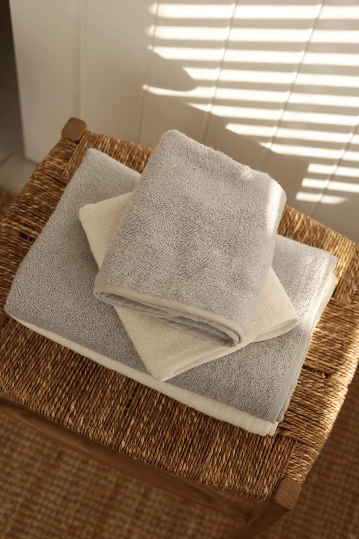 Sedef Bambu Banyo Havlusu 70x140 cm Ekru