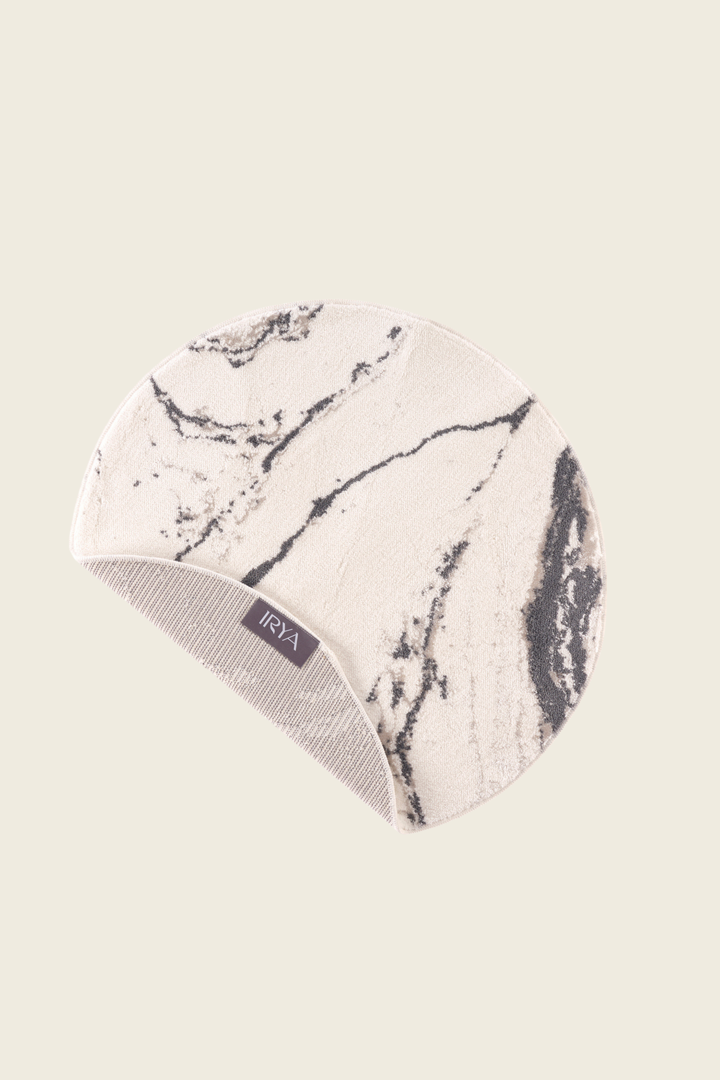 Marmera Yuvarlak Banyo Paspası 70x70 Koyu Gri