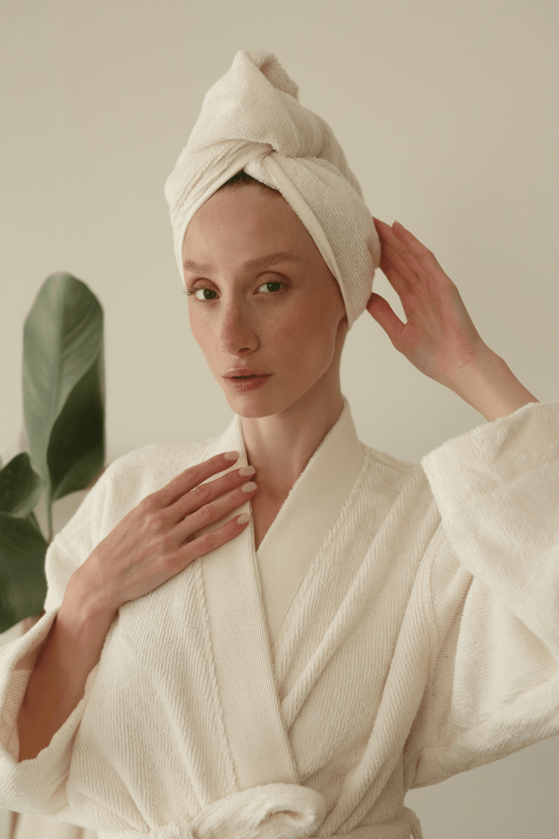 Solena Saç Havlusu Ekru