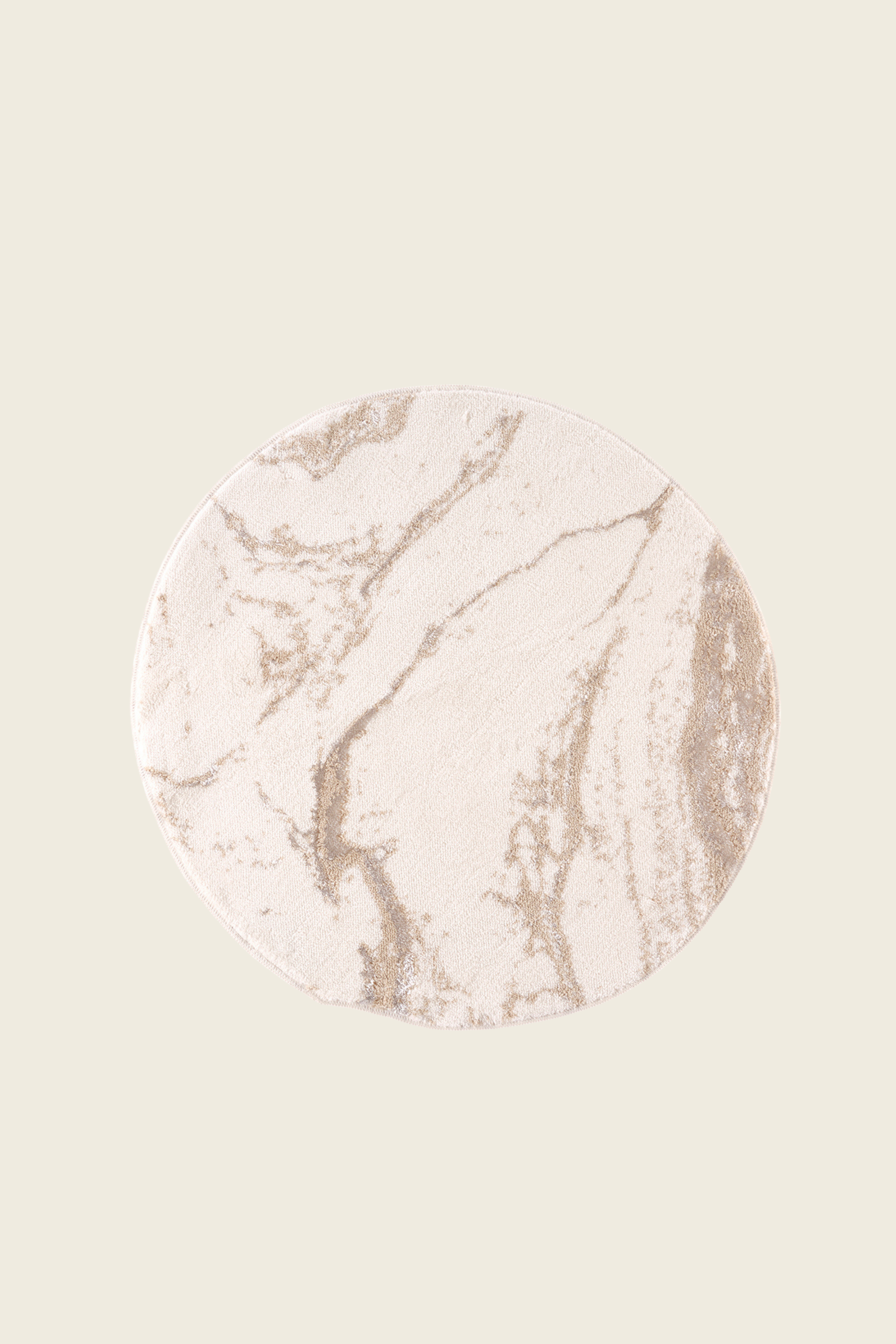 Marmera Yuvarlak Banyo Paspası 70x70 Bej