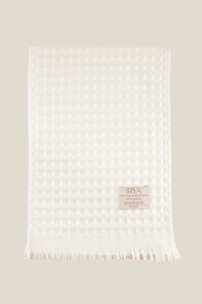 Aura Waffle Havlu Ekru 70x140
