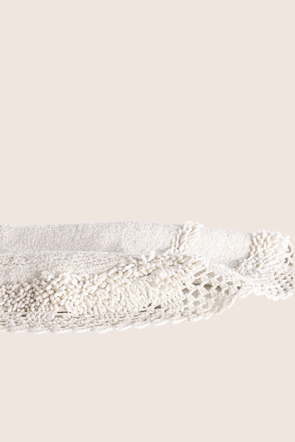 Moon Tekli Banyo Paspası %100 Pamuk 50x80 Ekru