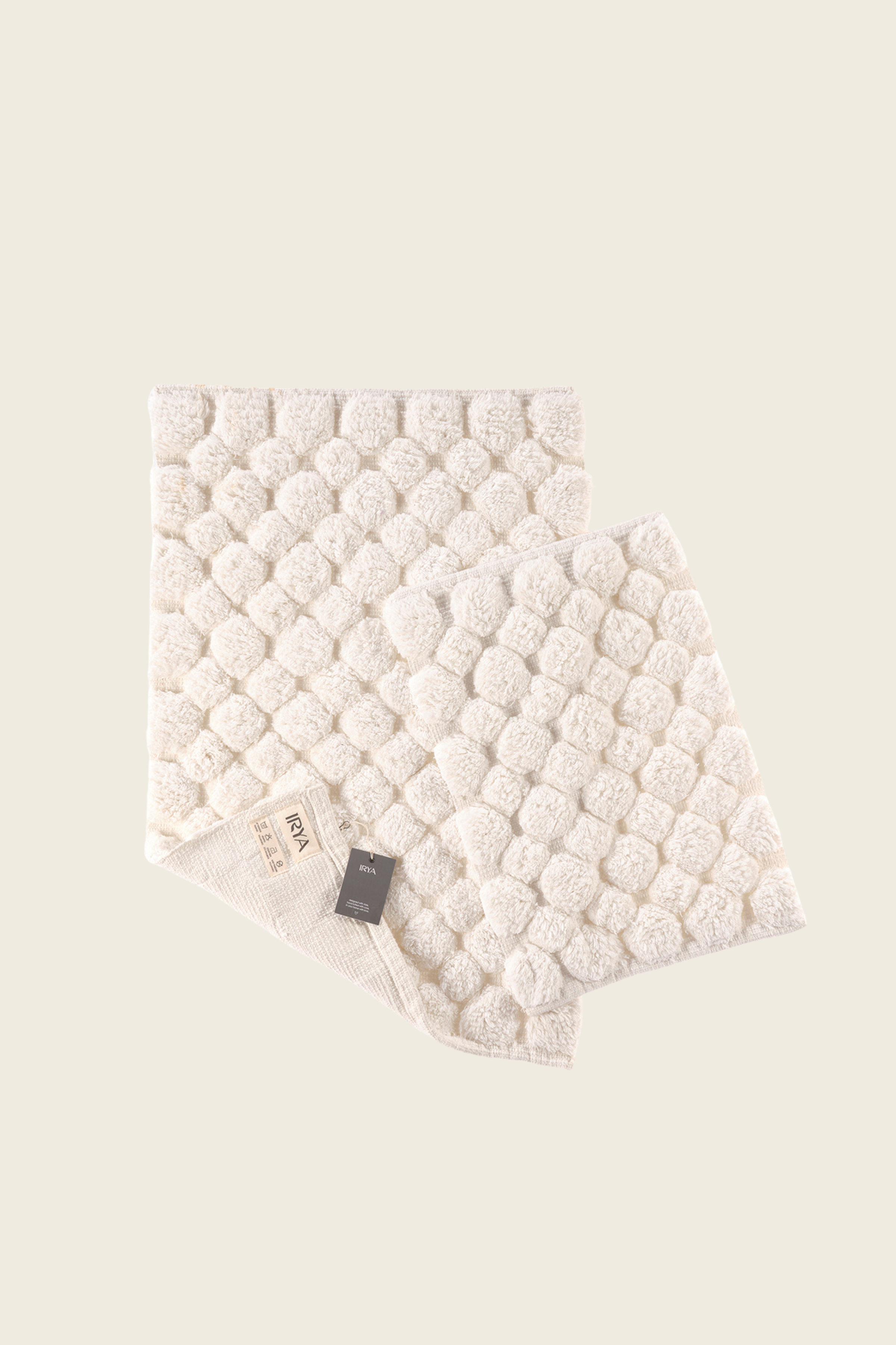 Mellow  2’li Takım Banyo Paspası %100 Pamuk 40x60 + 60x90 Ekru