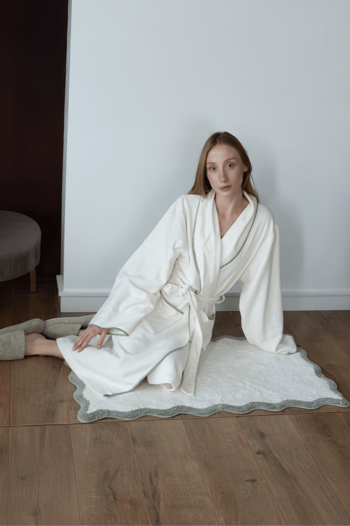 Scallop Tekli Banyo Paspası Bambu 60x100 Yeşil