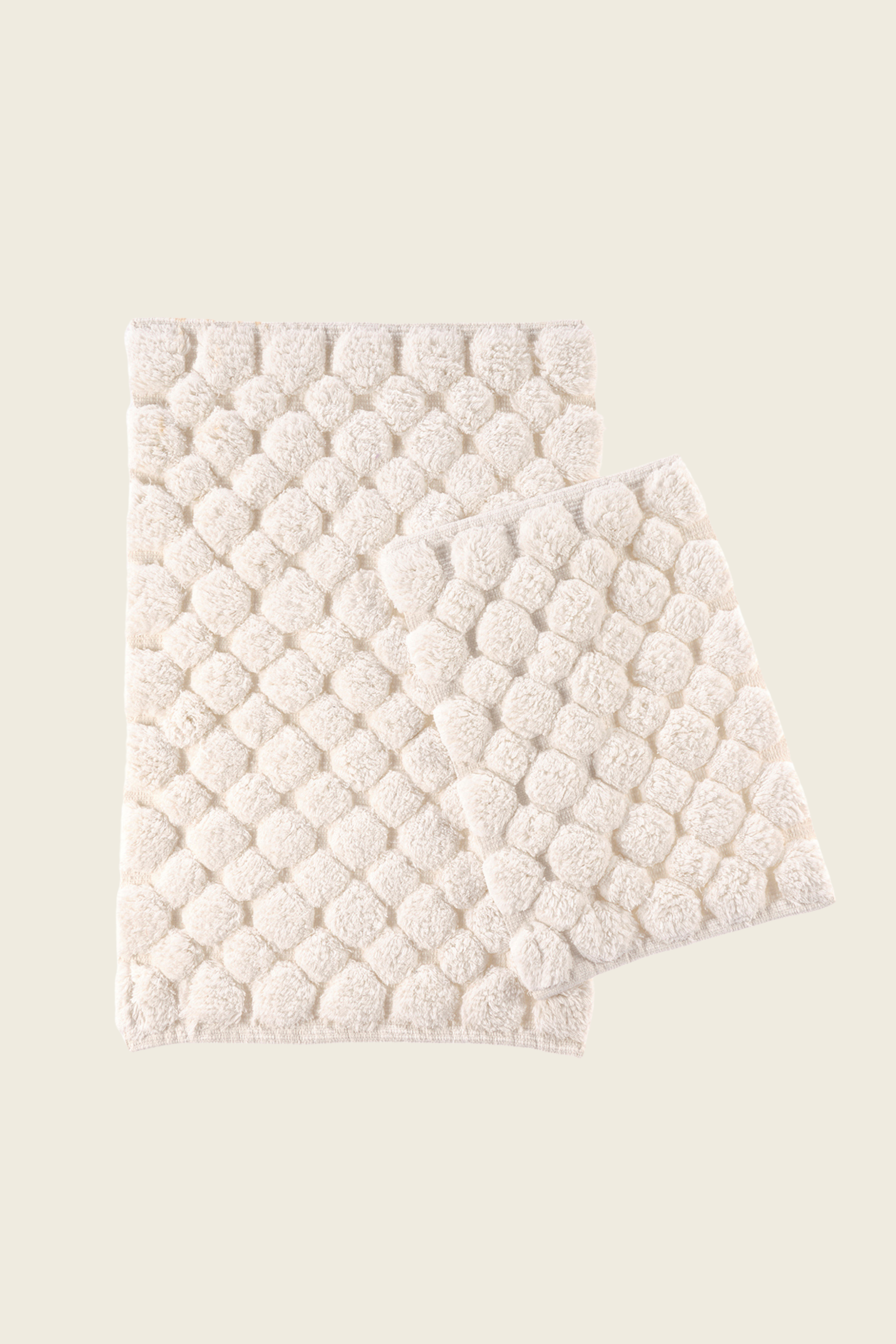 Mellow  2’li Takım Banyo Paspası %100 Pamuk 40x60 + 60x90 Ekru