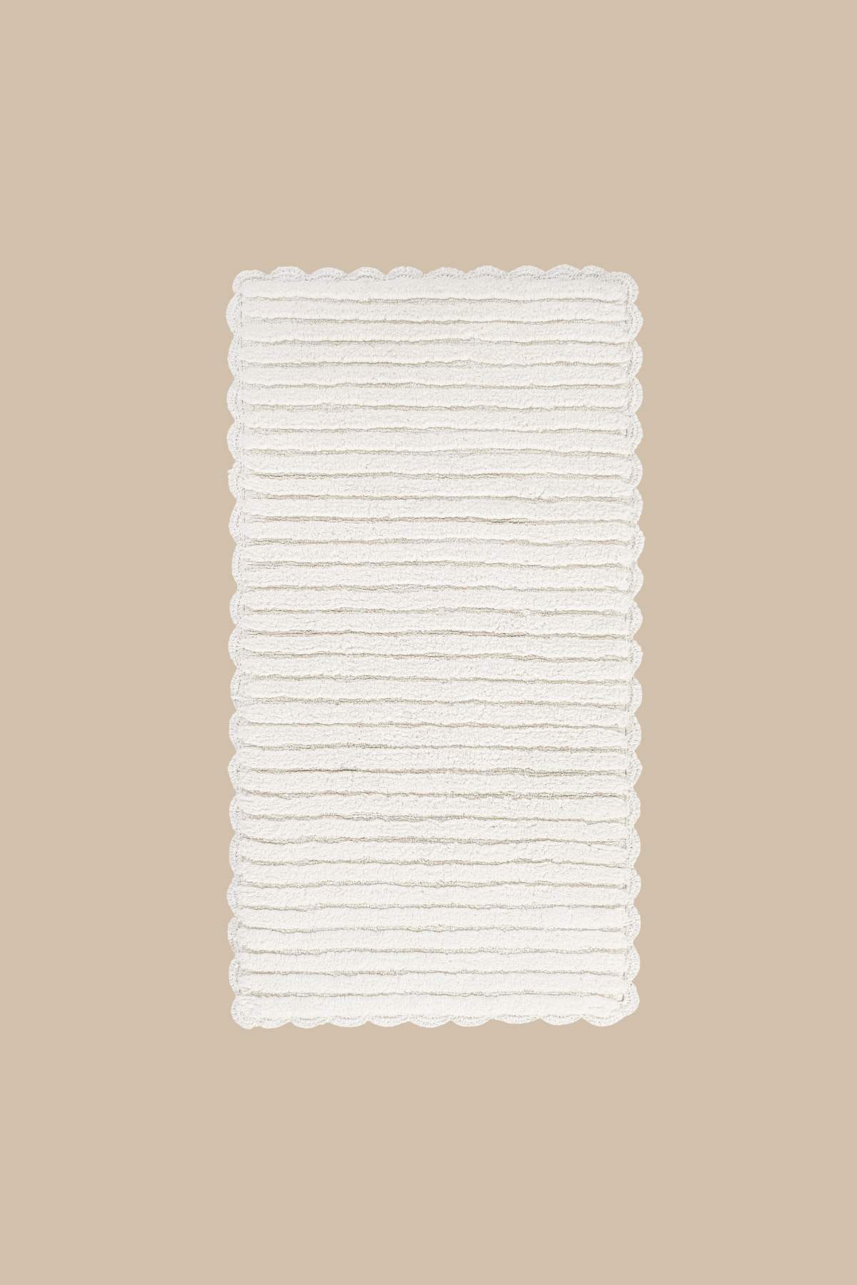 Arora Tekli %100 Pamuk Banyo Paspası 70x130 Cm Milk Ekru