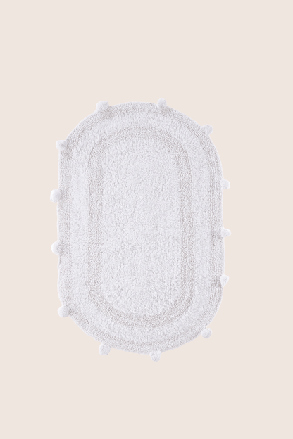 Lampetie | Eris Tekli Banyo Paspası 50x80 Beyaz