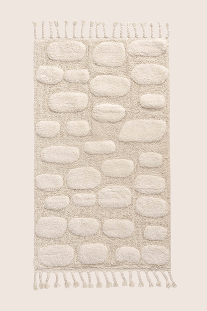 Wall Tekli Banyo Paspası %100 Pamuk 70x150 cm Ekru