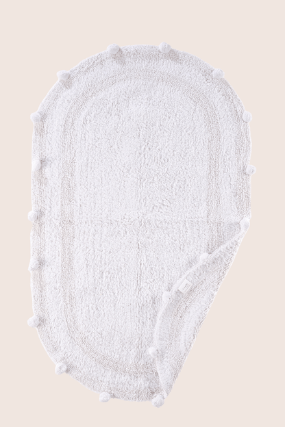 Lampetie | Eris Tekli Banyo Paspası 70x120 Beyaz