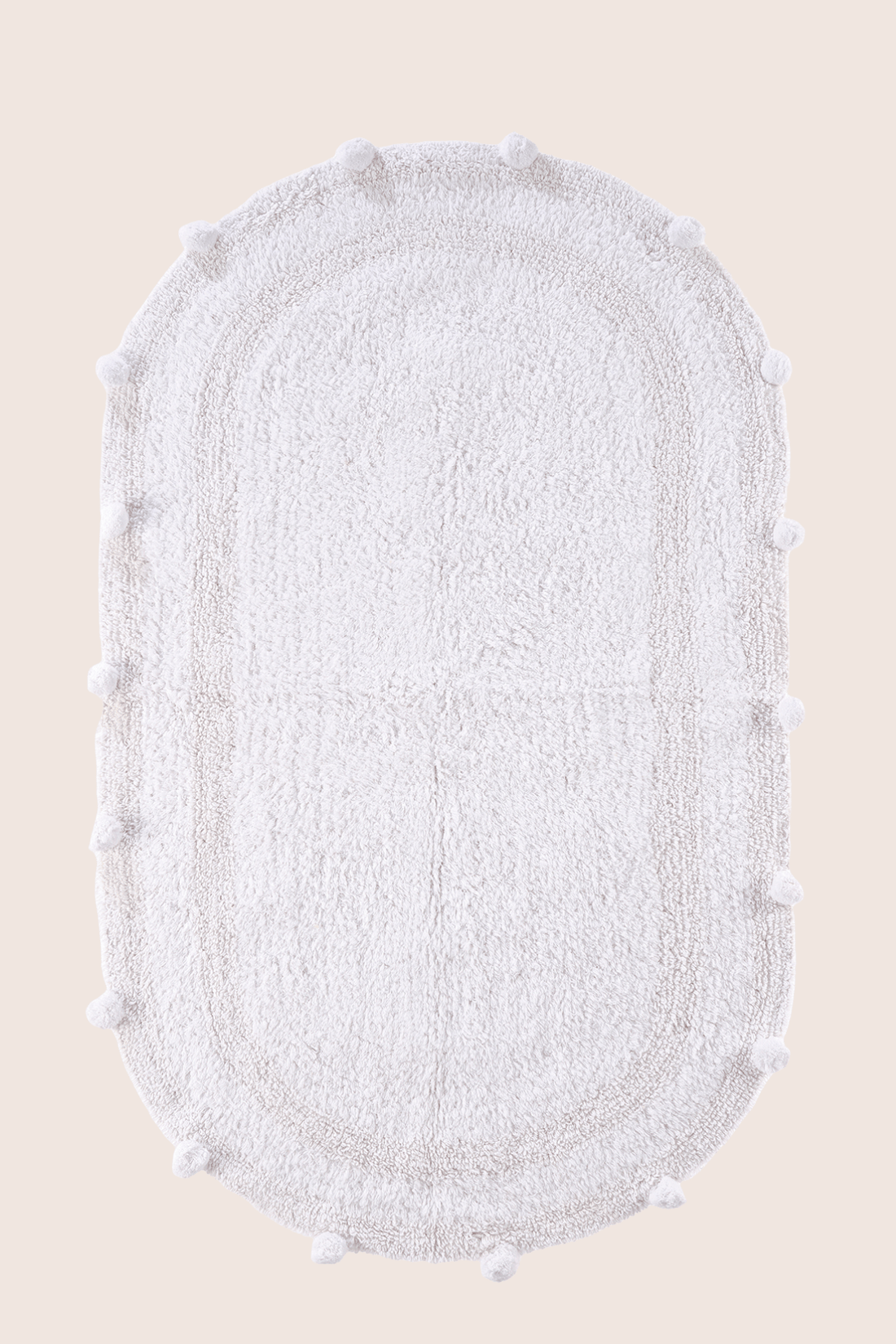 Lampetie | Eris Tekli Banyo Paspası 70x120 Beyaz