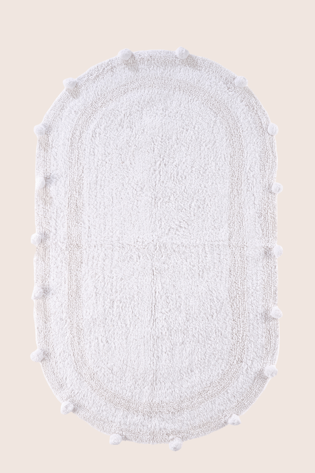 Lampetie | Eris Tekli Banyo Paspası 70x120 Beyaz