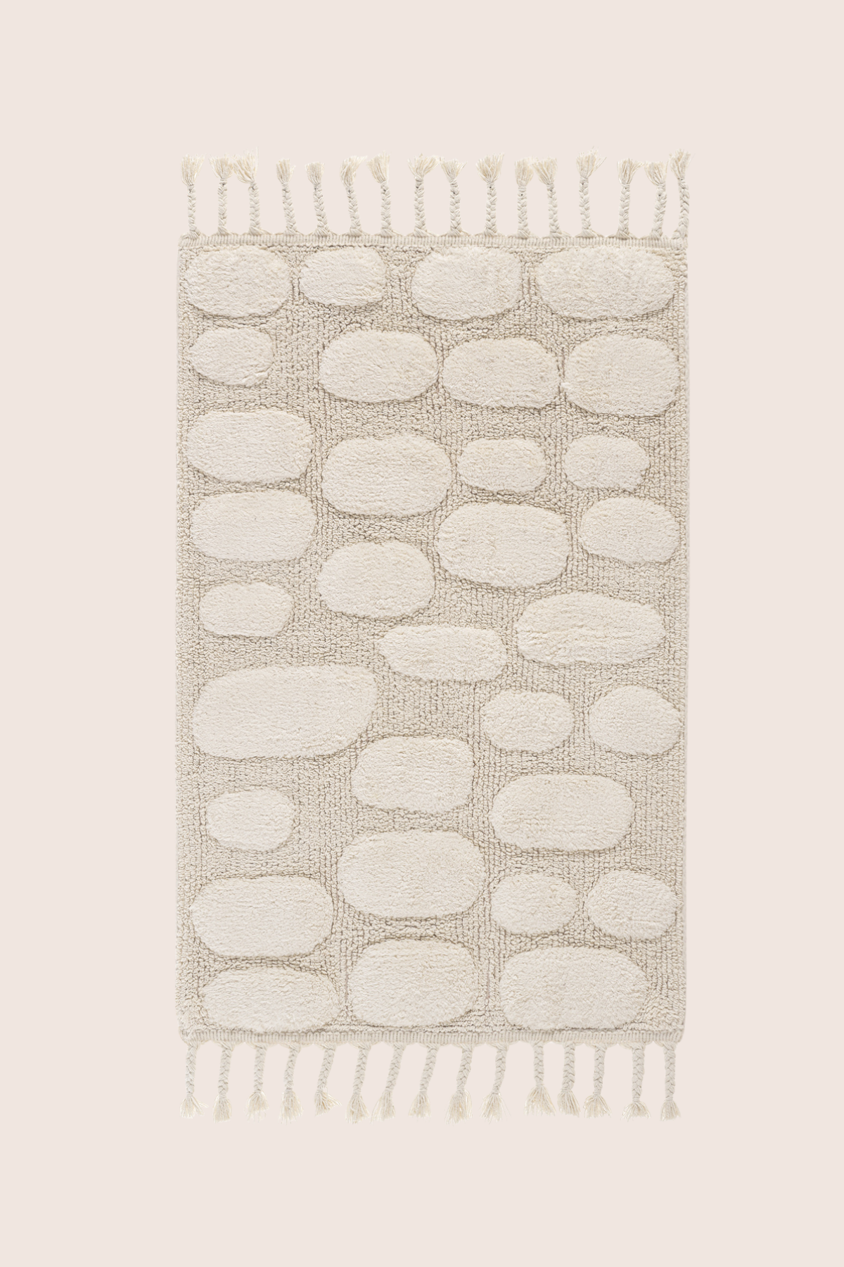 Wall Tekli Banyo Paspası %100 Pamuk 60x100 cm Ekru