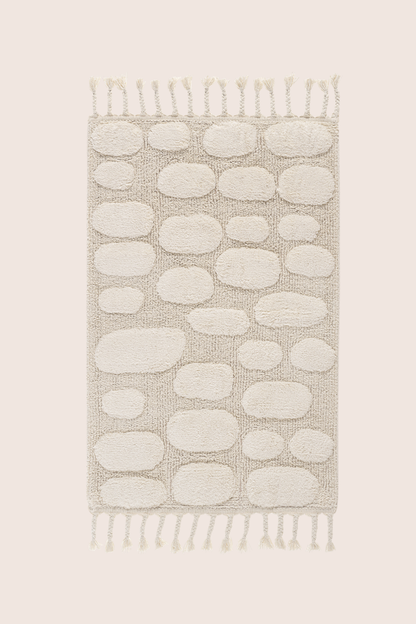 Wall Tekli Banyo Paspası %100 Pamuk 60x100 cm Ekru