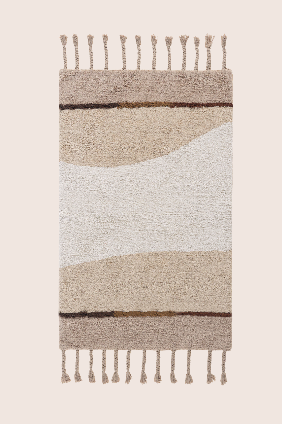 Marble Tekli Banyo Paspası %100 Pamuk 60x100 Kahverengi