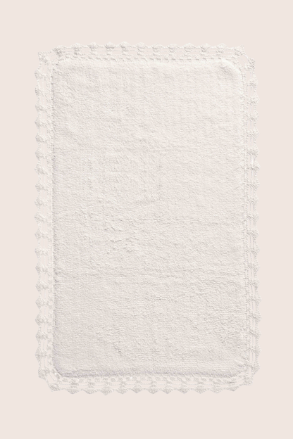 Rona Tekli Banyo Paspası Ekru %100 Pamuk 70x110