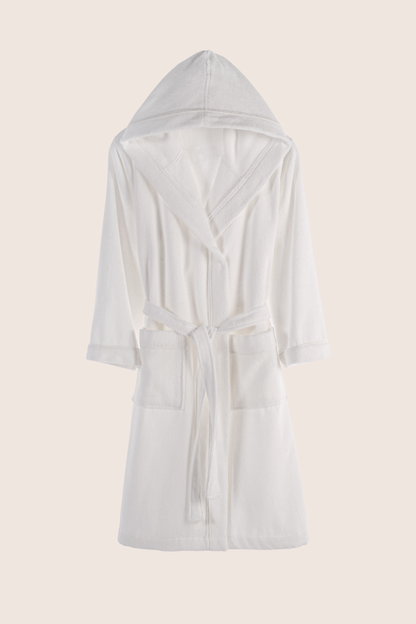 Miro %100 Pamuk Erkek Bornoz Ekru