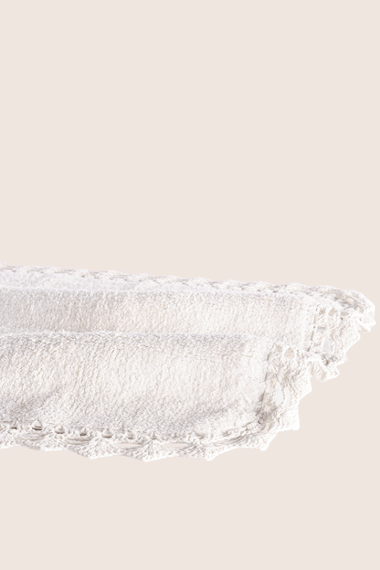 Rona Tekli Banyo Paspası Ekru %100 Pamuk 70x110