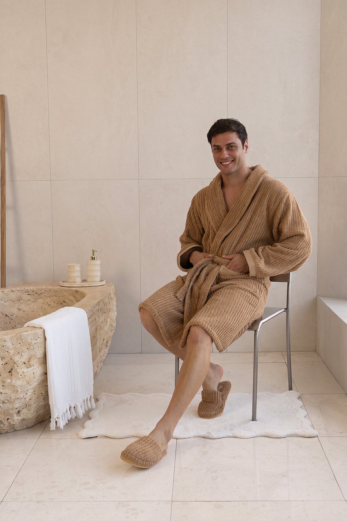 Ege %100 Pamuk 6 Parça Aile Banyo Seti