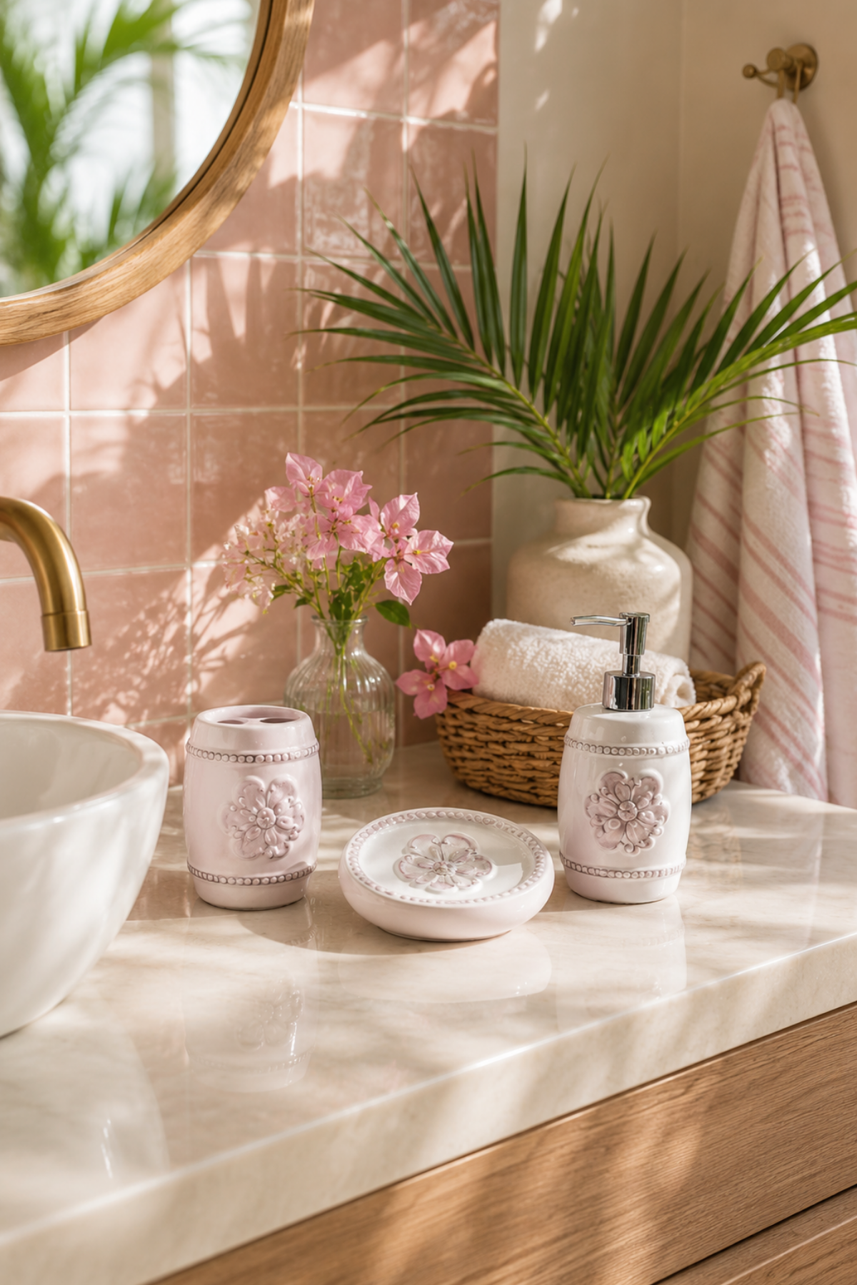 Alva 3 Piece Bathroom Set White