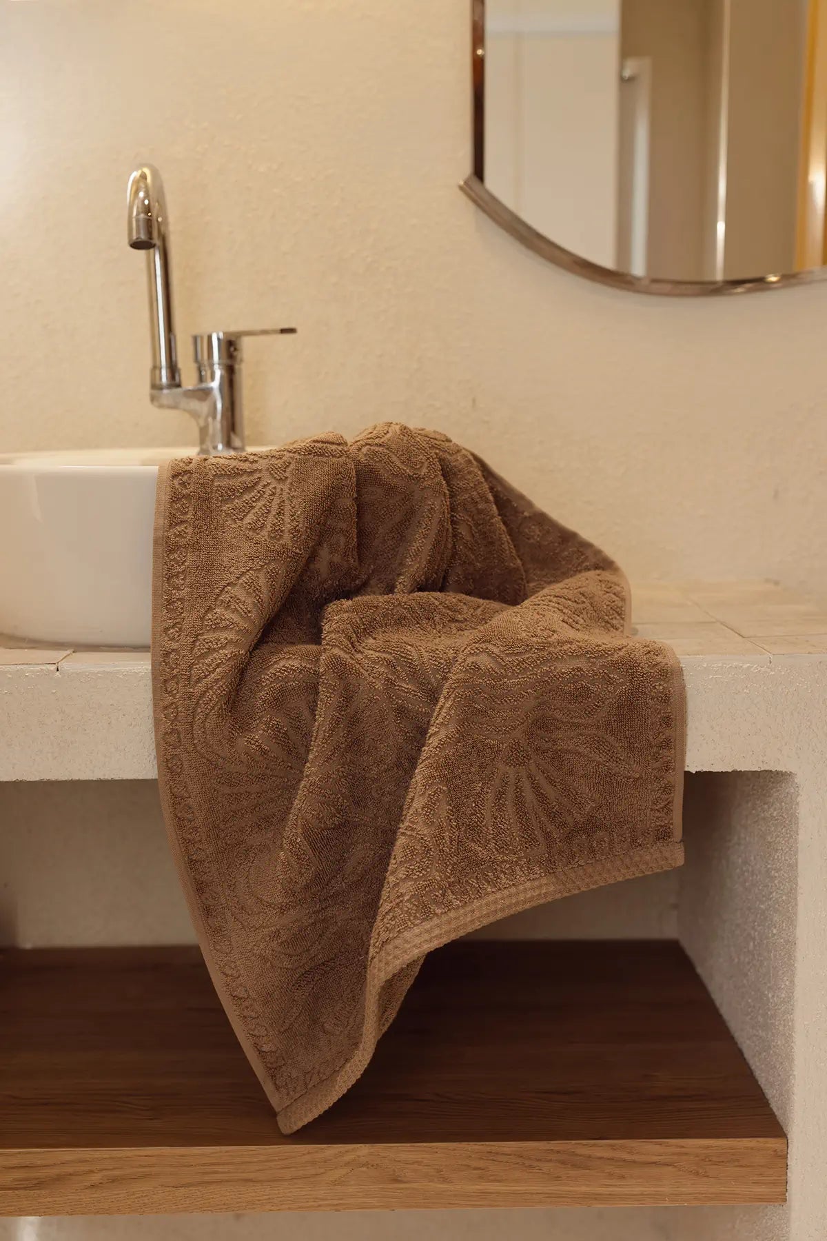 Liana 100% Cotton Towel Earth Brown 50x90 cm