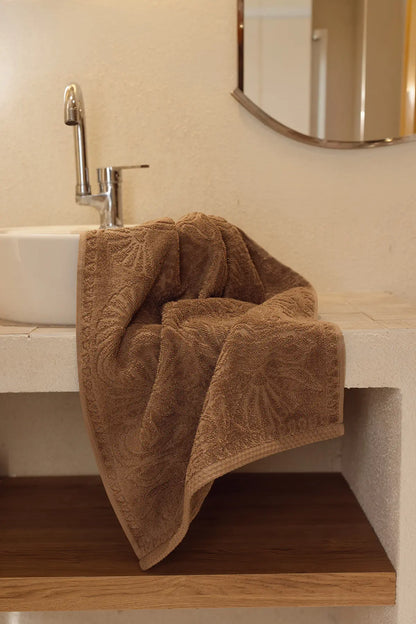 Liana 100% Cotton Towel Earth Brown 50x90 cm