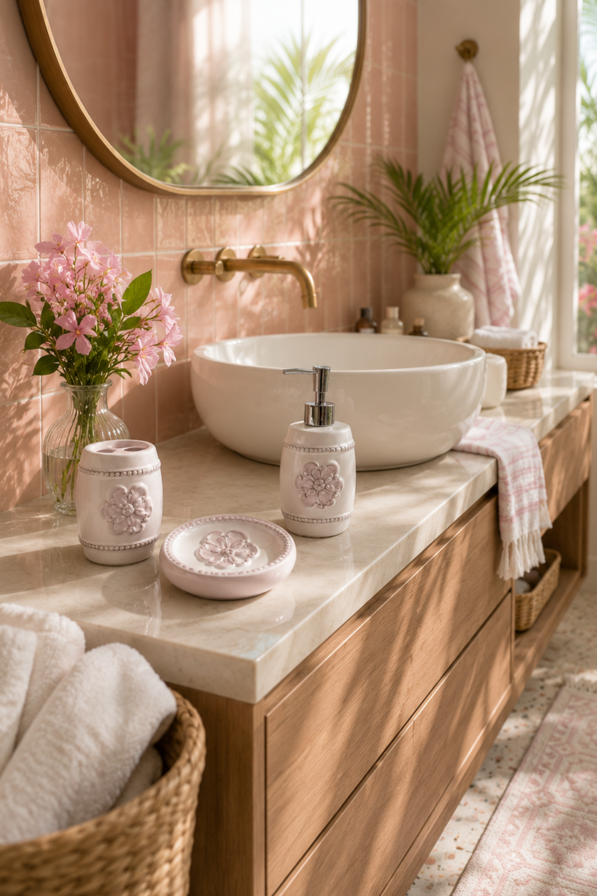 Alva 3 Piece Bathroom Set White