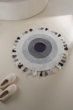 Laura Round Bath Mat 100% Cotton 100x100 Ecru
