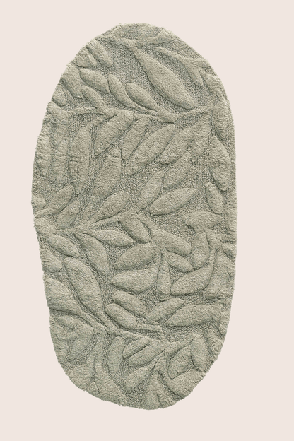 Allesi Tekli Banyo Paspası %100 Pamuk 65x115 Yeşil