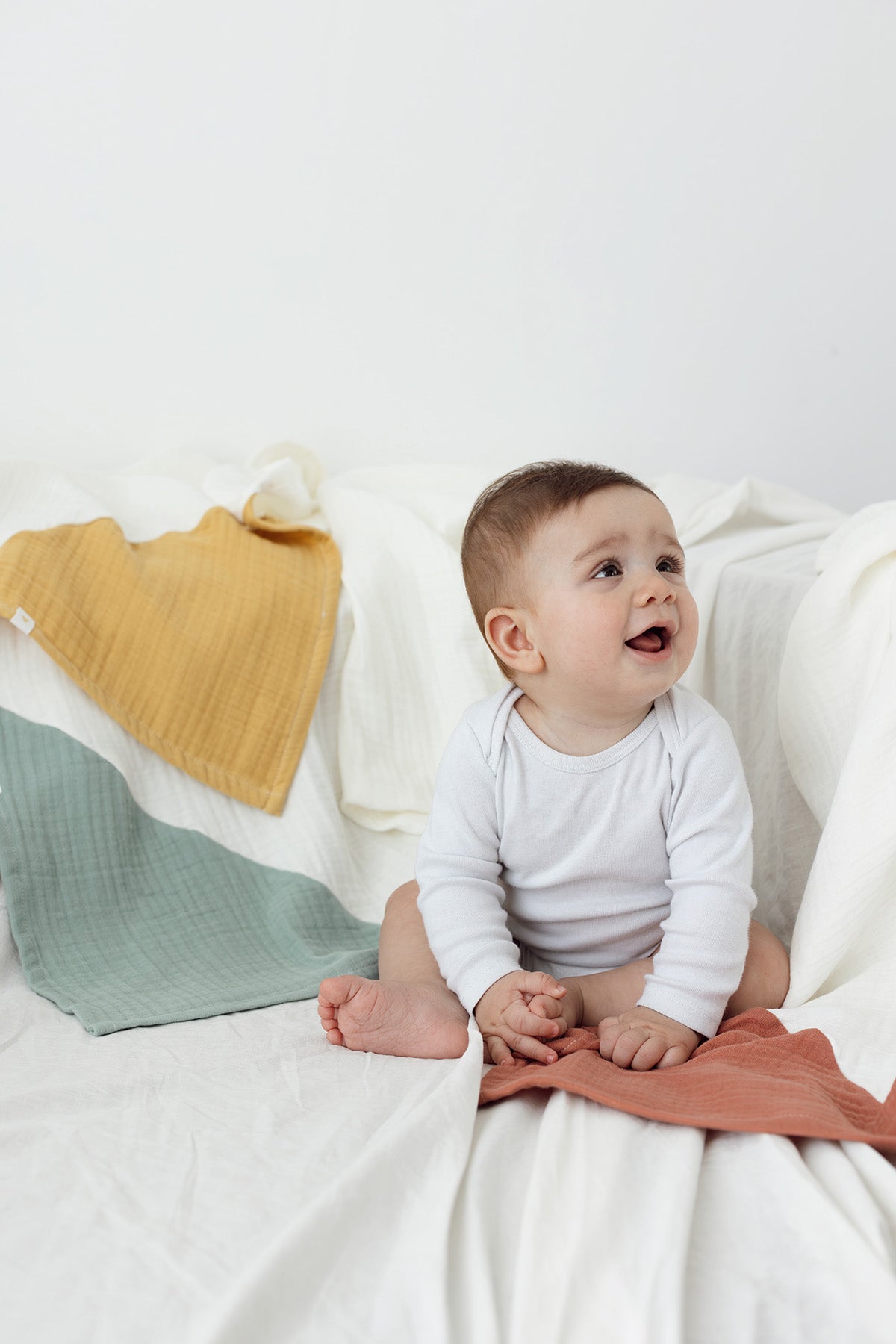 Joy of Colors Organic Cotton 4 Layer Muslin Blanket Mint 100x100