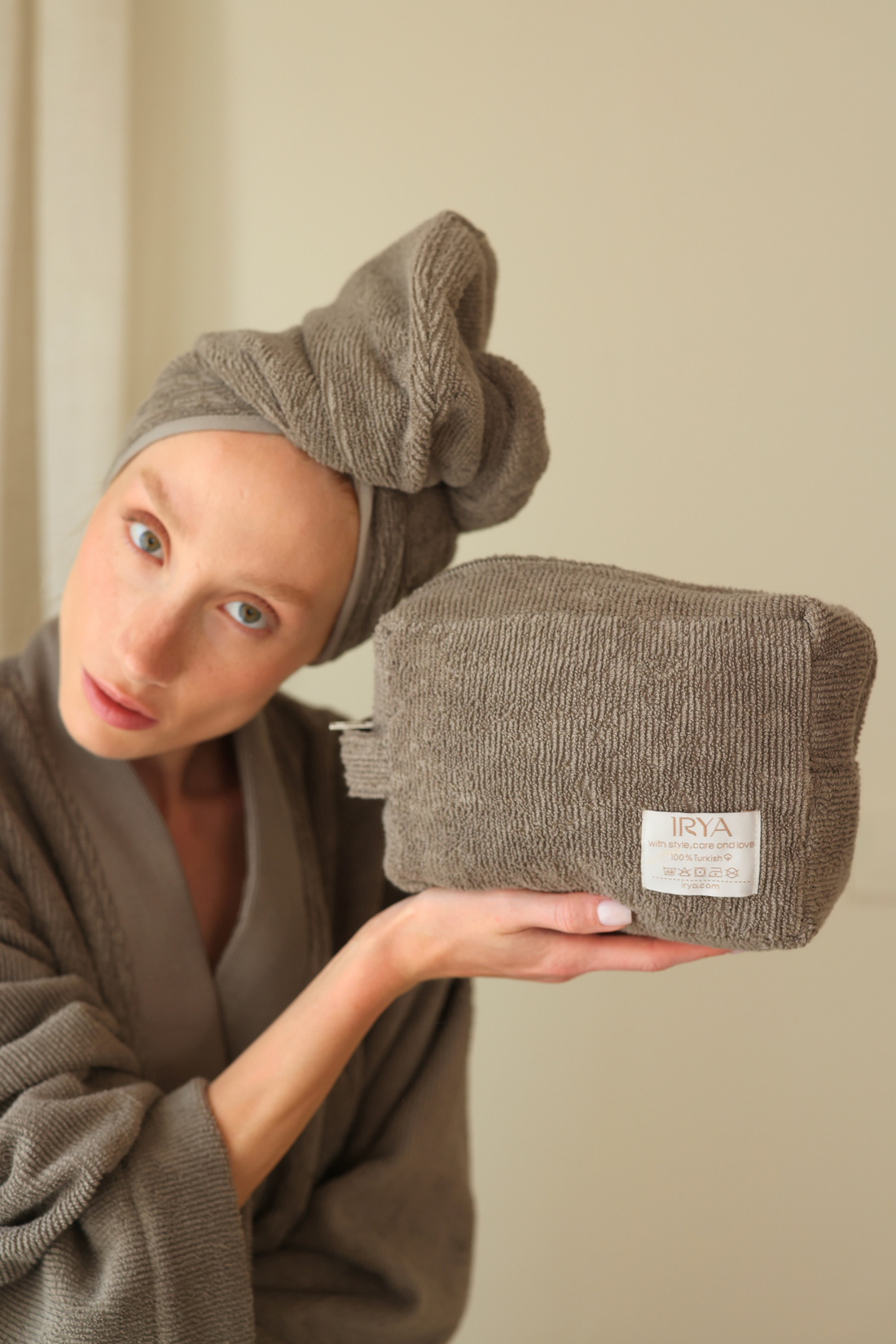 Solena Saç Havlusu Gri