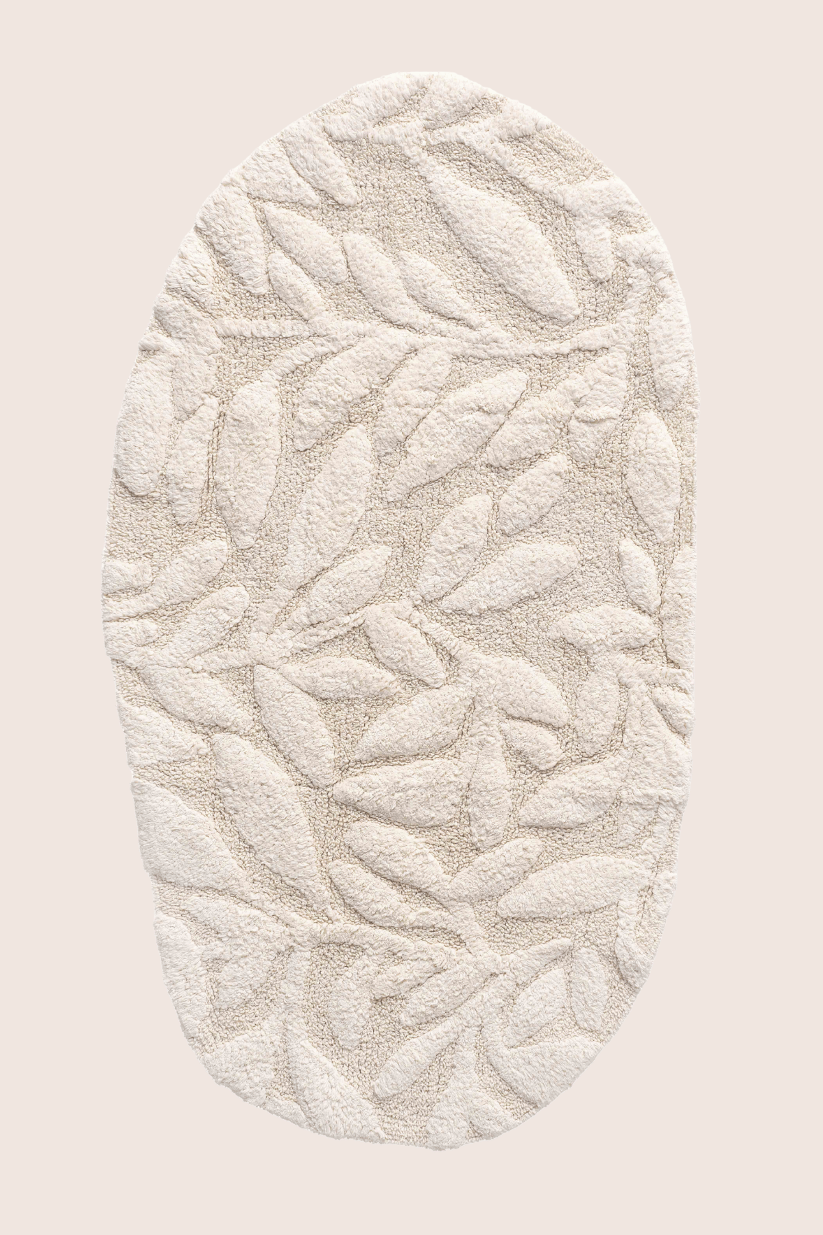 Allesi Tekli Banyo Paspası %100 Pamuk 65x115 Ekru