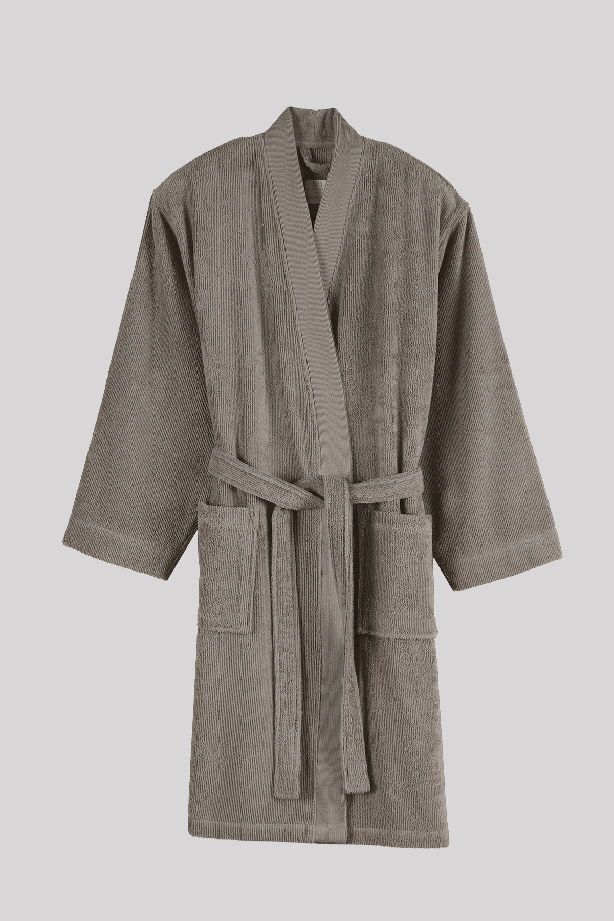 Solena %100 Pamuk Kadın Bornoz Gri