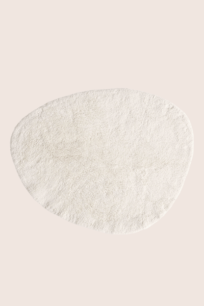 Sedef Tekli Banyo Paspası Bambu 90x110 Ekru